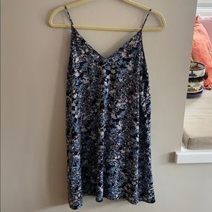 Lush Floral Slip Dress w/ low back - M